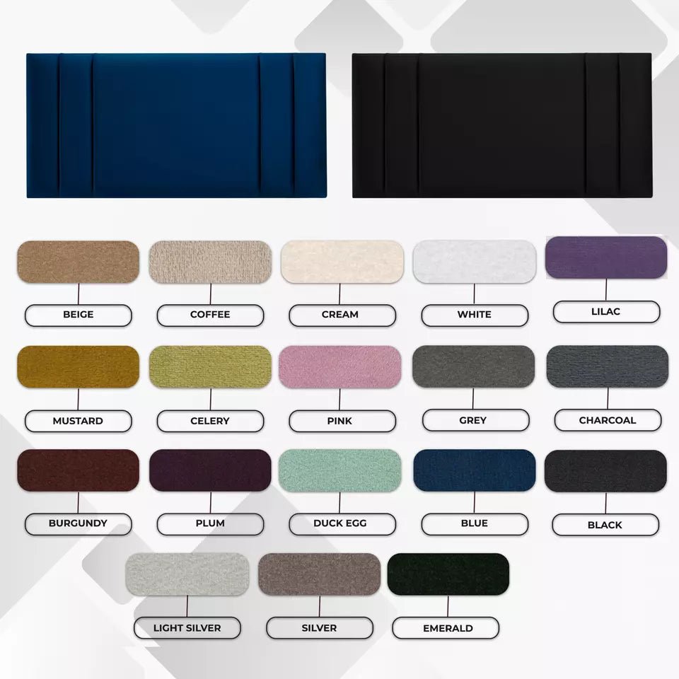 Rio Plush Velvet Headboard - JustBed