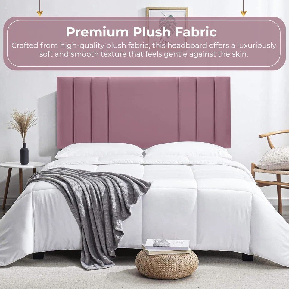 Rio Plush Velvet Headboard - JustBed