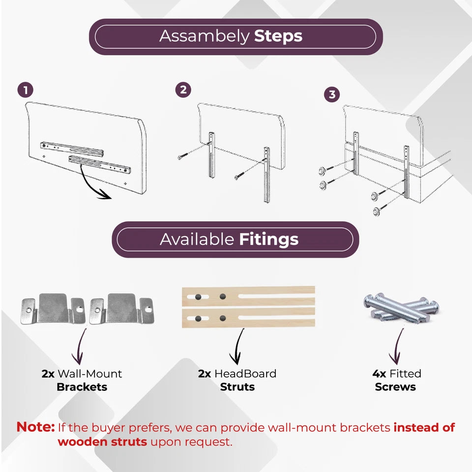 Nine Vertical Panel Headboard For Divan Bases