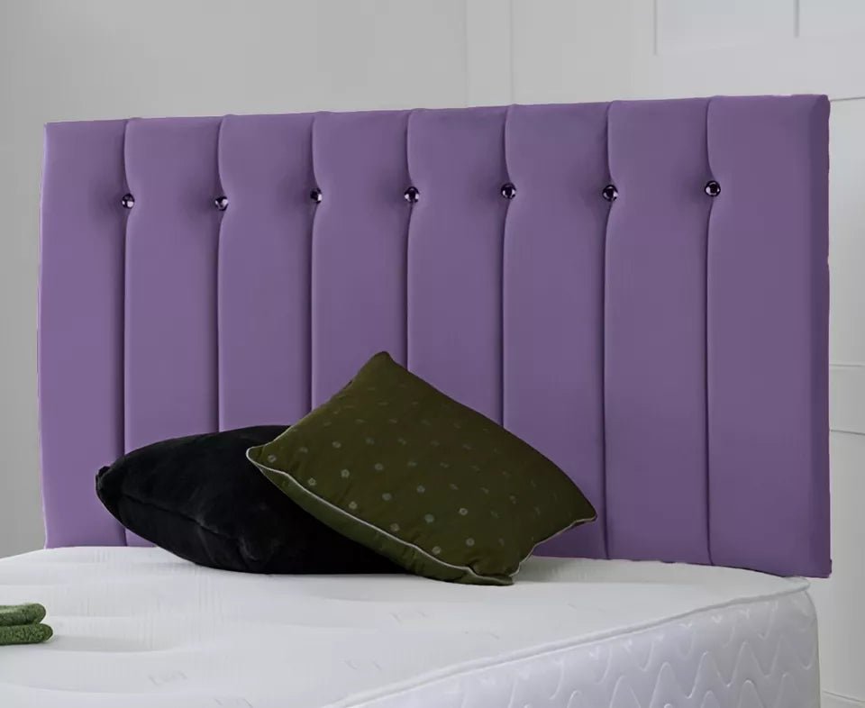Sandal Push Velvet Headboard - JustBed