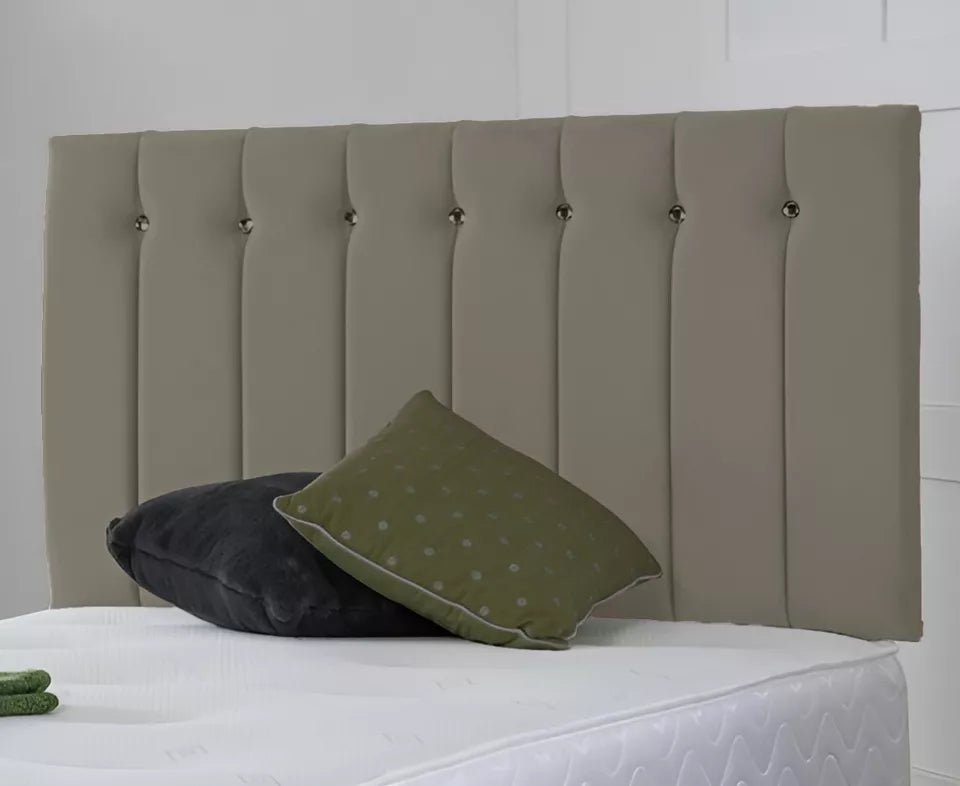 Sandal Push Velvet Headboard - JustBed