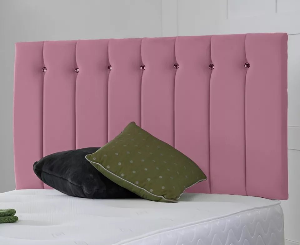 Sandal Push Velvet Headboard - JustBed