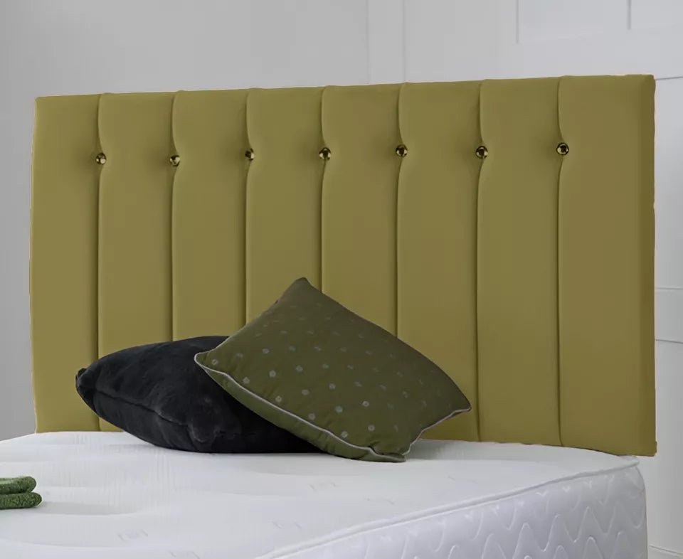 Sandal Push Velvet Headboard - JustBed