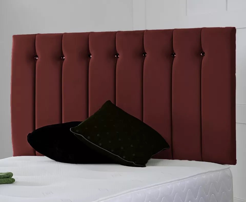 Sandal Push Velvet Headboard - JustBed