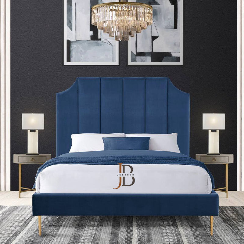 San Diego Upholstered Bed Frame With Curved Headboard