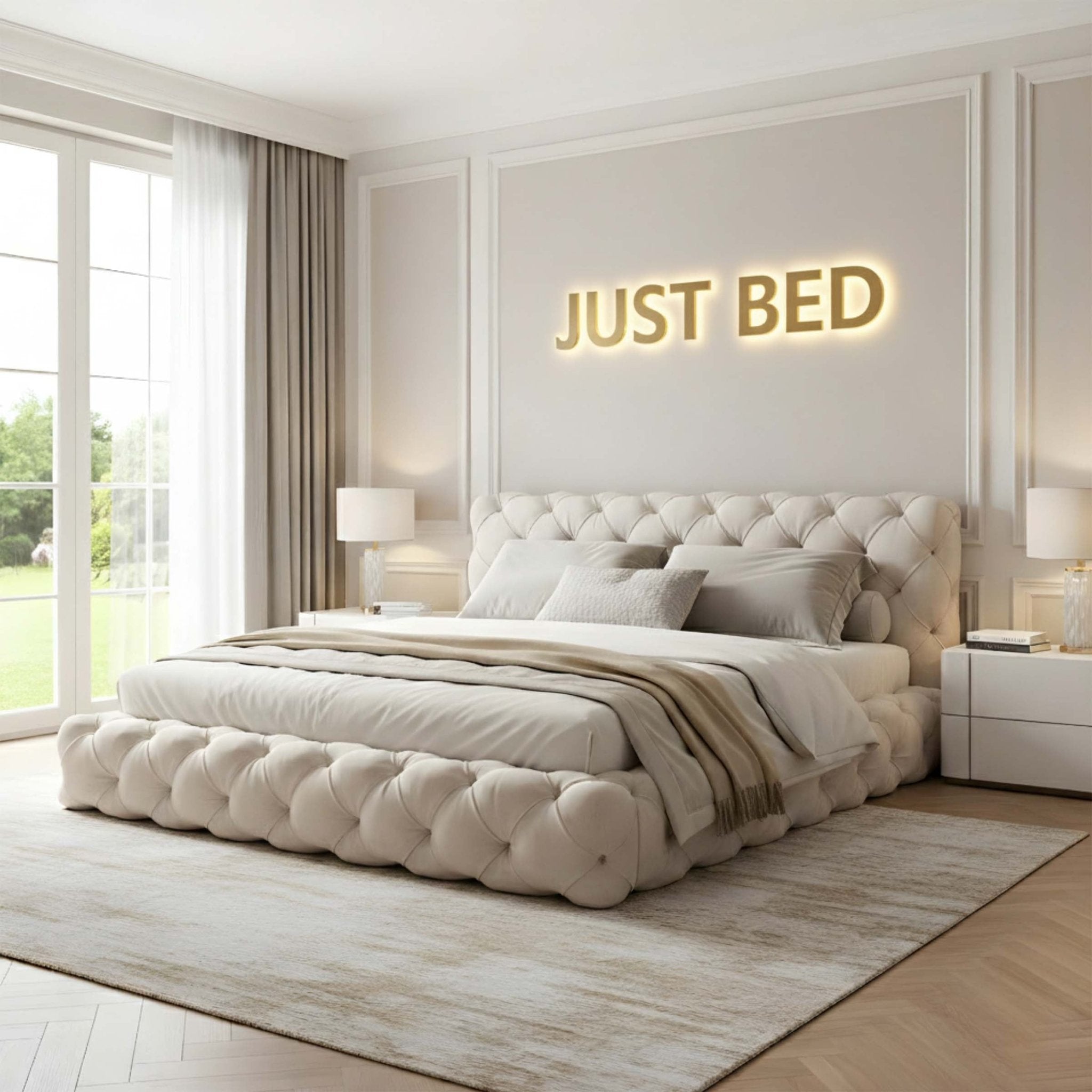 Savoy Mini Ambassador Bed With Short Chunky Headboard - JustBed