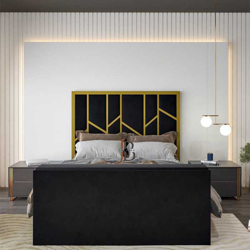 Simba TV Bed Frame With Golden Stripes - JustBed