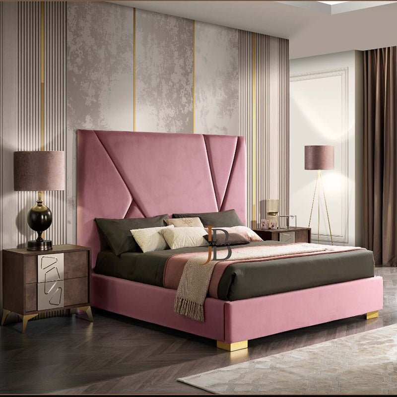Stylish Pink Bed Frame in Plush Velvet Fabric - JustBed