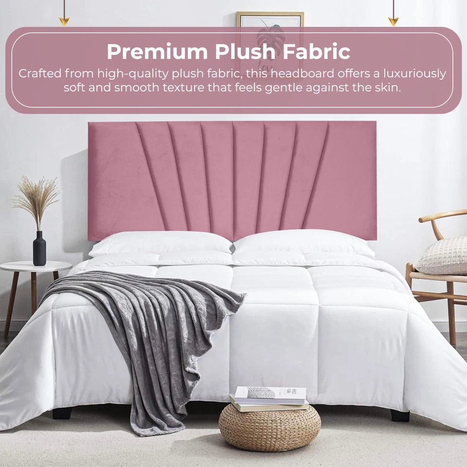 Sunrise Plush Velvet Headboard - JustBed