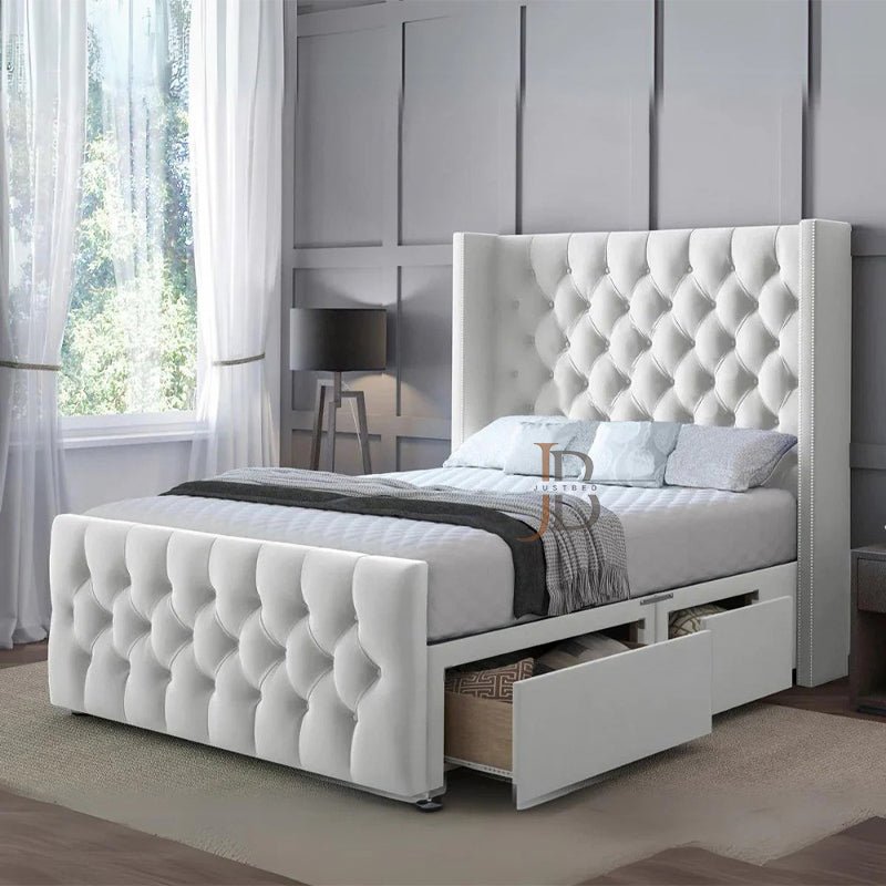 Willon Chesterfield Wingback Divan Bed - JustBed