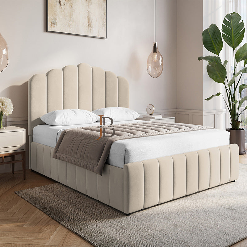 cuddle Bed Frame With Gas Lift Ottoman Storage