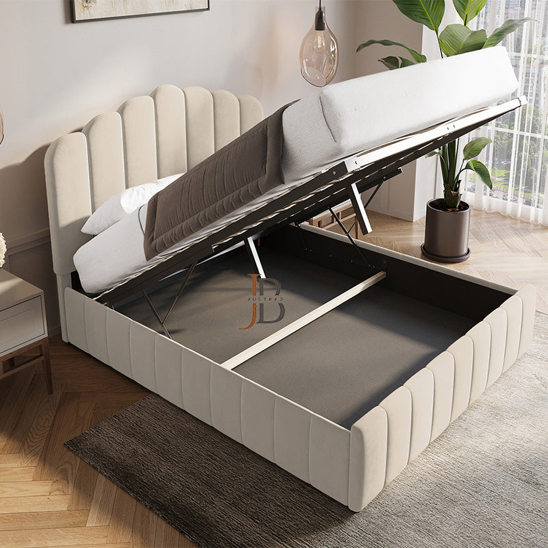 cuddle Bed Frame With Gas Lift Ottoman Storage